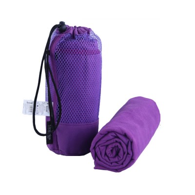 Custom Microfiber Quick Dry Sports Gym Travel Towel With Carry Mesh Bag Pocket And Logo