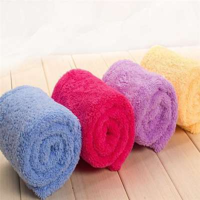 80% polyester and 20% nylon plush terry cleaning microfiber coral fleece towel